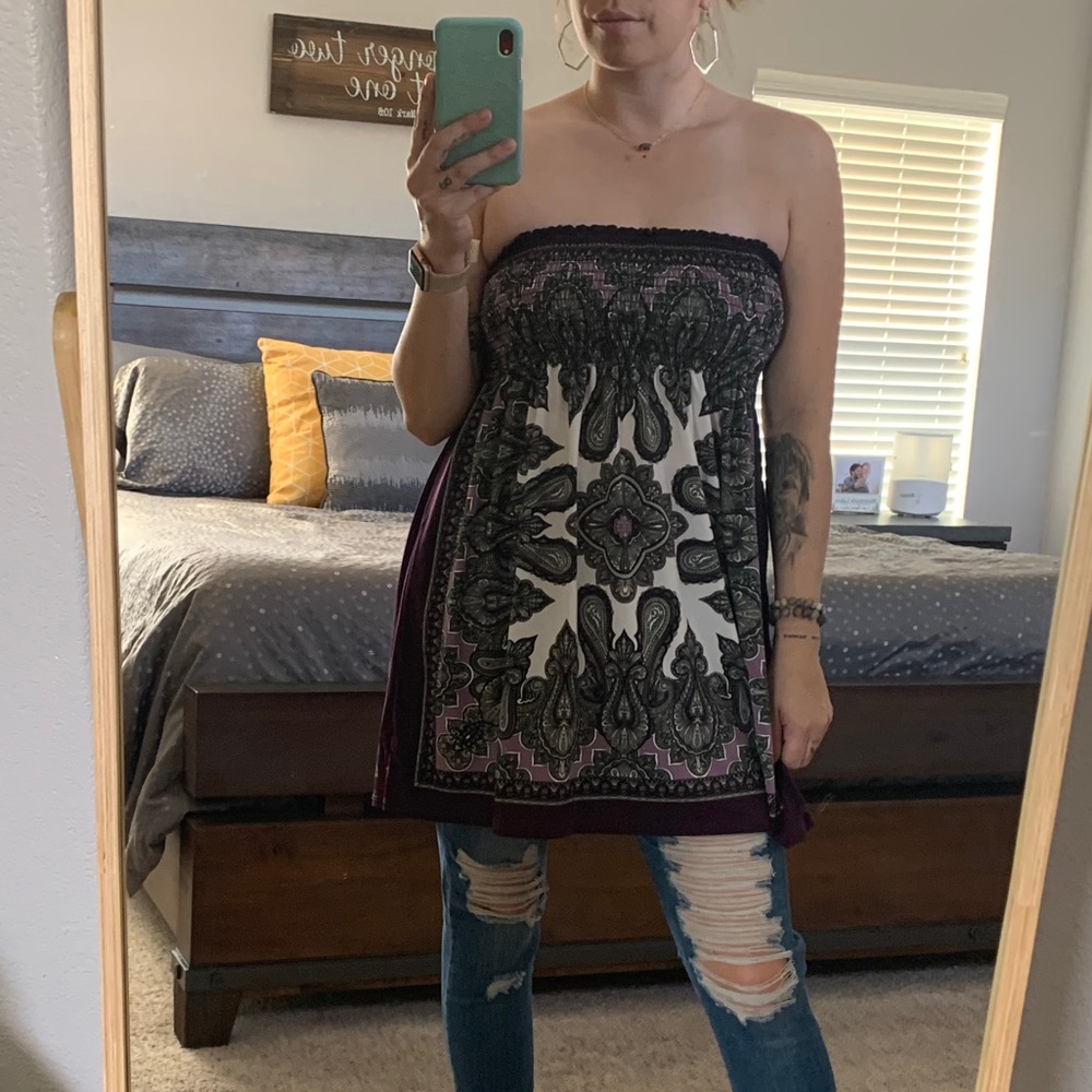 NWT Bailey Blue Babydoll Tube Top
